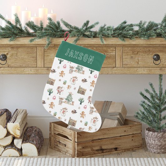 Leuke westerse kerstpersonalatie kleine kerstsok