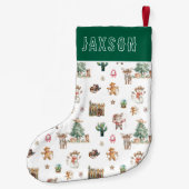 Leuke westerse kerstpersonalatie kleine kerstsok (Achterkant)