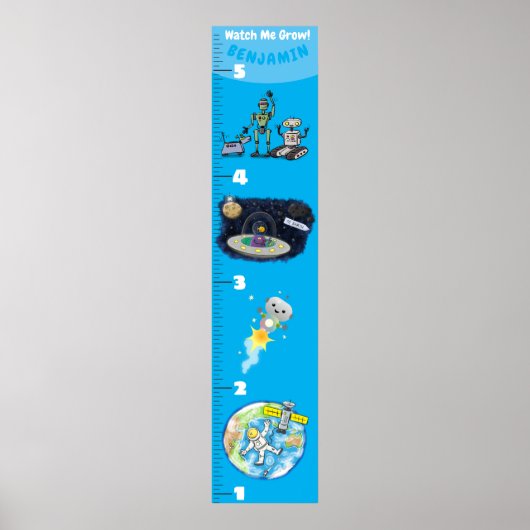 Leuke wetenschap cartoon groeikaart poster (Voorkant)