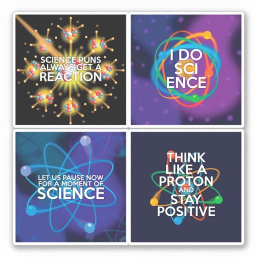 Leuke wetenschap citaat sticker set (Voorkant)