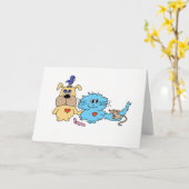 Leuke wezens Notecard Kaart (Gele Bloem)