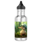 Leuke Whimsical Duck Mushroom Pet Gepersonaliseerd Waterfles (Rechts)