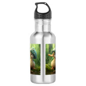 Leuke Whimsical Duck Mushroom Pet Gepersonaliseerd Waterfles (Achterkant)