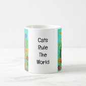 Leuke Whimsical Folk Art Kat en Kitten Quote Koffiemok (Center)