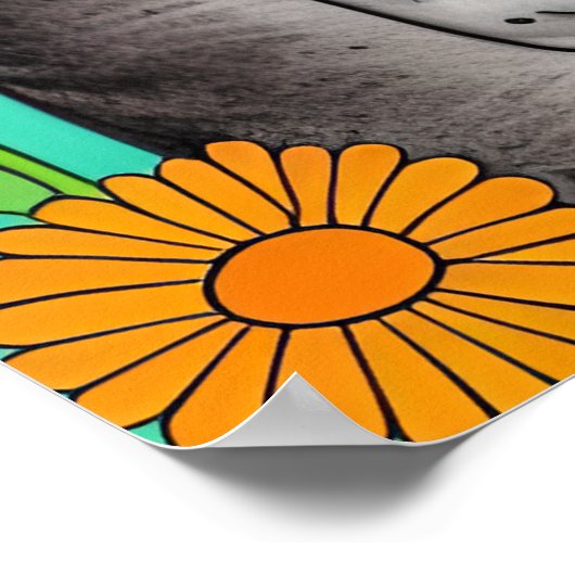 Leuke Whimsical Folk Art Kat en Kitten Quote Poster (Hoek)