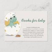Leuke Whimsical Groene Baby Dino Boek Aanvraag Inv Informatiekaartje (Voorkant)
