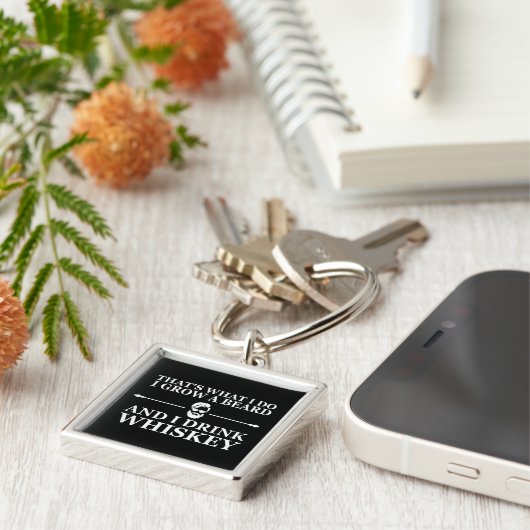 leuke whisky drinker citaat sleutelhanger (Zijkant)