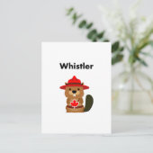 Leuke Whistler Canada Bever met Maple Leaf Briefkaart (Staand voorkant)