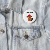 Leuke Whistler Canada Bever met Maple Leaf Ronde Button 5,7 Cm (In situ)