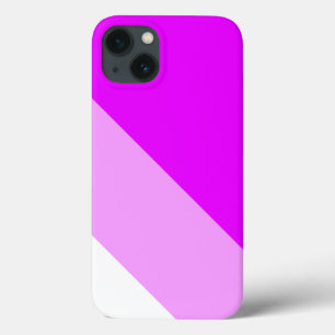 Leuke Wide Tropical Roze Wit Slant Racing Stripes Case-Mate iPhone Case
