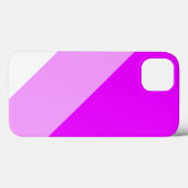 Leuke Wide Tropical Roze Wit Slant Racing Stripes Case-Mate iPhone Case (Achterkant (horizontaal))