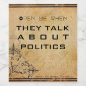 Leuke wijn en politiek labels! wijn etiket (Enkel label)