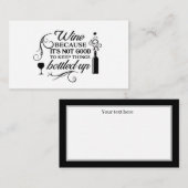 Leuke wijnliefhebbers Word Art Notitiekaartje (Voorkant / Achterkant)