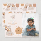 Leuke Wild & Onederful 1e Verjaardag Foto Kaart (Voorkant / Achterkant)