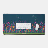 Leuke Wildbloemen en Dragonflies Boho Aangepaste n Bureaumat (Keyboard & Muis)
