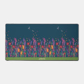 Leuke Wildbloemen en Dragonflies Boho Aangepaste n Bureaumat (Voorkant)