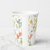 Leuke wilde bloemen Baby shower Papieren Bekers (Rechts)