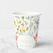 Leuke wilde bloemen Baby shower Papieren Bekers (Voorkant)