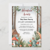 Leuke wilde moeder om Wood Woodland Baby shower te Kaart (Voorkant)