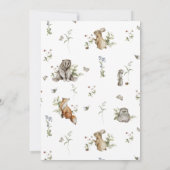 Leuke Wildflower Aardbei Sweet Baby Meisje Douche Kaart (Achterkant)