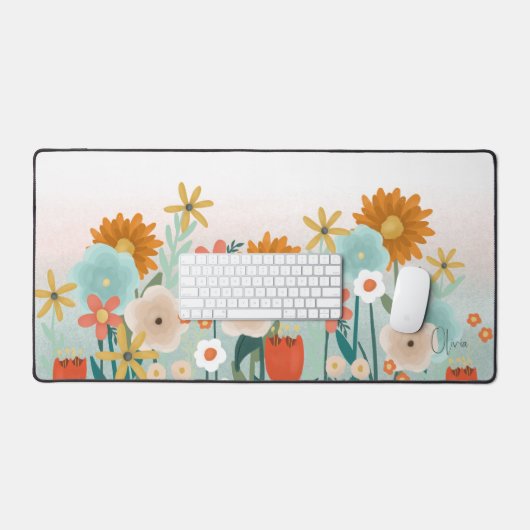 Leuke Wildflower Bloemen  Bureaumat (Keyboard & Muis)