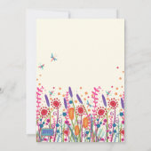 Leuke Wildflower gepersonaliseerde libel verjaarda Kaart (Achterkant)