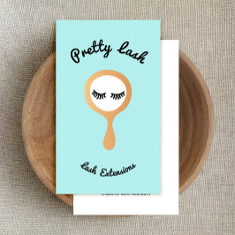 Leuke wimpers extensie spiegel visitekaartje