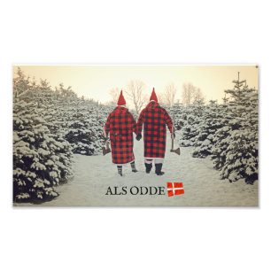 Leuke winter als Odde/Denemarken fotoprint! Foto Afdruk