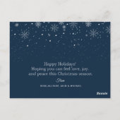 Leuke winter familie kerstkaart briefkaart (Achterkant)