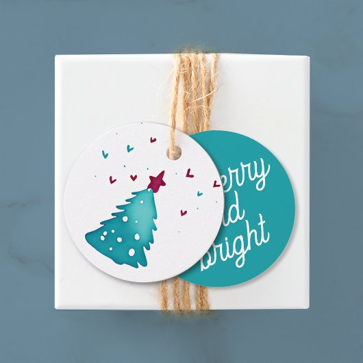 Leuke Winter Kerstbomen Sneeuwbos Waterverf Bedankjes Labels