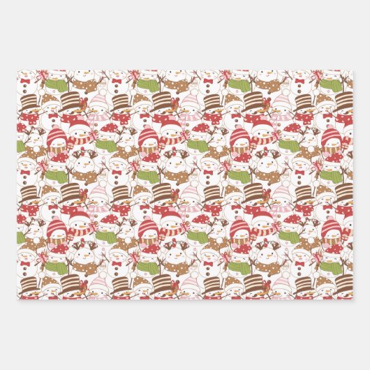 Leuke winter/Kerstmis Inpakpapier Vel (Voorkant 2)