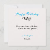 LEUKE WINTER SNOWBOARDEN THEMA KINDEREN VERJAARDAG KAART (Achterkant)