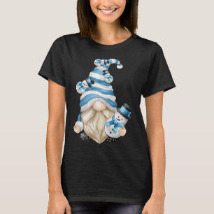 Leuke winter vakantie familie kerst gnoom met s t-shirt
