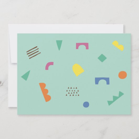 Leuke Winter Wonderland Kids Verjaardagsfeest Uitn Kaart (Achterkant)