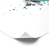 Leuke Wire-Haired Dachshund Puppy Waterverf Kunst Perfect Poster (Hoek)