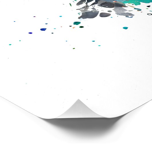 Leuke Wire-Haired Dachshund Puppy Waterverf Kunst Perfect Poster (Hoek)