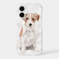 Leuke Wired-Haired Jack Russel Terrier waterverven