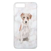 Leuke Wired-Haired Jack Russel Terrier waterverven