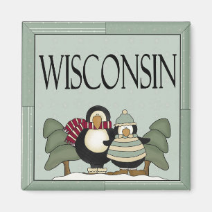 Leuke Wisconsin Penguin Magnet Gift