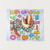 Leuke wiskunde dinosaurus nummers poster voor kind wandkleed (Voorkant (horizontaal))
