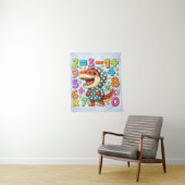 Leuke wiskunde dinosaurus nummers poster voor kind wandkleed (In situ)