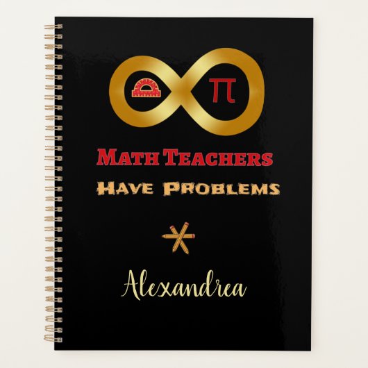 Leuke Wiskunde Leraren Problemen Humoristisch Pers Planner (Voorkant)
