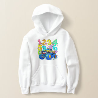 Leuke wiskunde nummers auto cartoon hoodie kindere