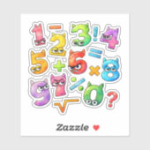 Leuke wiskunde nummers sticker voor kinderen Leren (Vel)