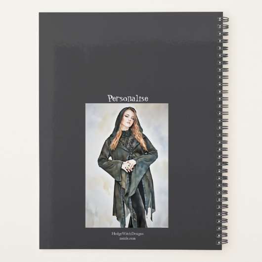 Leuke Witchy Quote  Grey Journal Planner (Achterkant)