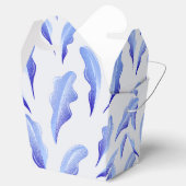 Leuke witte blauwe eenvoudige bladeren bloemen bedankdoosjes (Geopend)