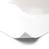 Leuke witte chihuahua hond Abstracte blauwe achter Poster (Hoek)