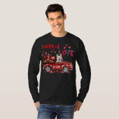 Leuke witte Duitse herder hond rijden rode vrachtw T-shirt (Voorkant volledig)