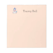 Leuke witte eenhoorn roze notitieblok (Voorkant)