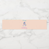 Leuke witte eenhoorn roze waterfles etiket (Enkel label)